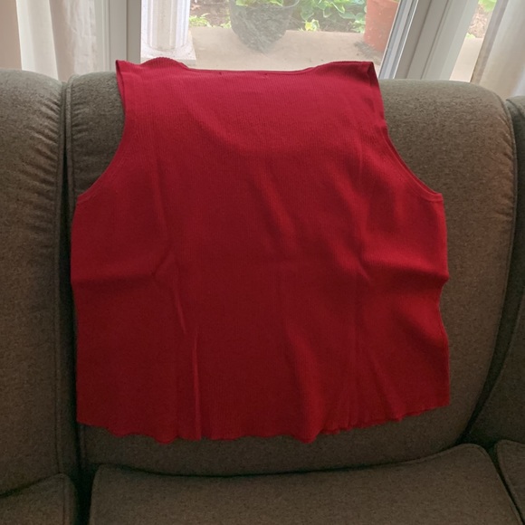 Coldwater Creek magenta ribbed sleeveless tank sweater in good condition szM - Picture 5 of 5